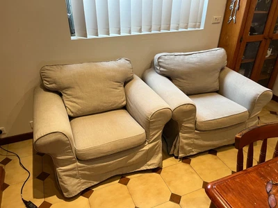 $100 • Buy Ikea Ektorp Armchairs With Extra Covers