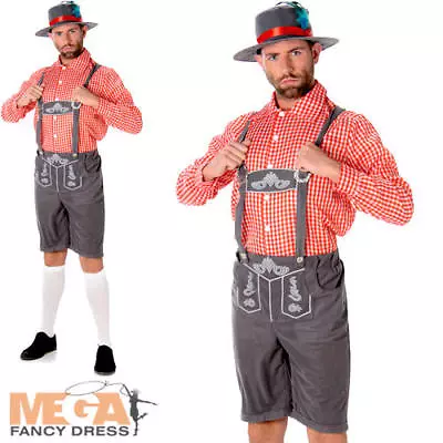 £22.49 • Buy Oktoberfest Mens Fancy Dress Bavarian German Festival Lederhosen Adults Costume