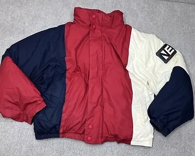 VINTAGE Nautica Jacket Mens XL Down Puffer Expedition Colorblock Reversible 90s • $39.99