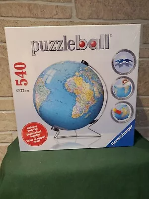 New Ravensburger The Earth 3D Jigsaw Puzzle Ball World Globe 540 Pieces Stand • $64.81