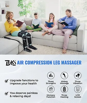 TDKQ Leg Massagers Air Compression For Circulation Thigh Calf And Foot • $99.99