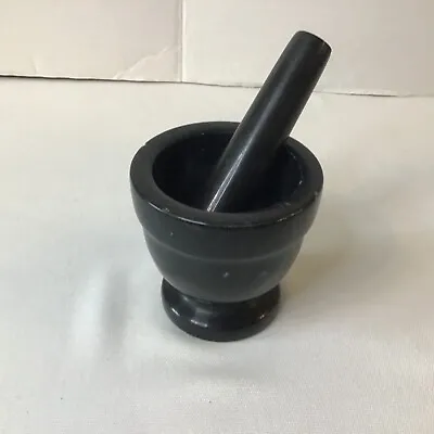 Black Stone Mortar And Pestle 3  Preowned Heavy • $16.99