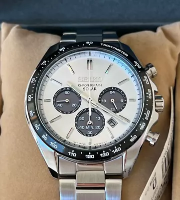 SEIKO SELECTION SBPY165 White Panda Solar Chronograph Men's Watch New In Box JP • $249.99