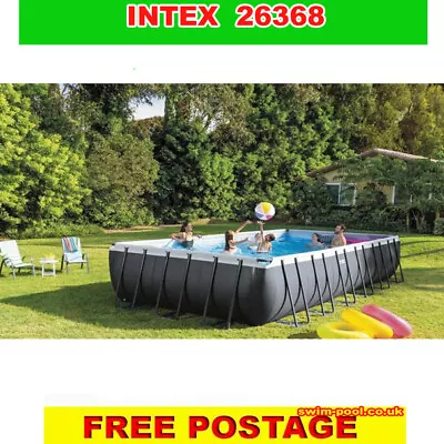 Intex 26368 24ft Above Ground Swimming Pool 732x366x132cm 24ft X 12ft X 52'' • £1907.22