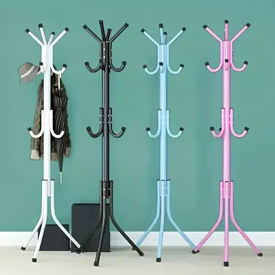 12 Hook 3-Tier Hat Coat Clothes Rack Umbrella Stand Tree Style Steel Hanger New • $19.95