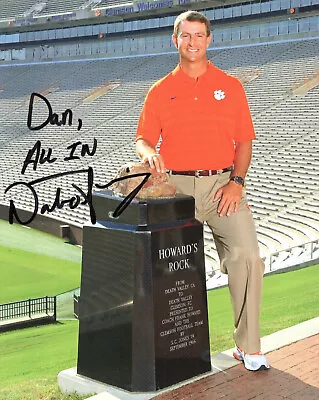 DABO SWINNEY HAND SIGNED 8x10 COLOR PHOTO+COA       CLEMSON COACH      TO DAN • $49.99