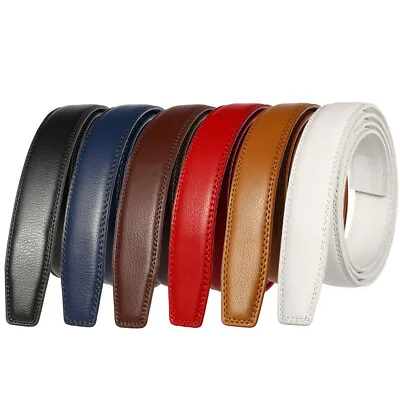 3.0cm Business Men's Automatic Buckle Belt Multicolor Leather Ratchet Strap Gift • $8.99