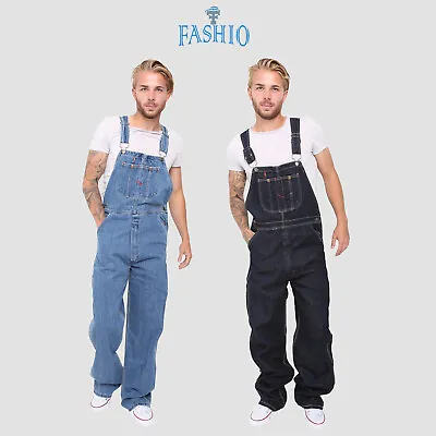 Men's Denim Dungarees Jeans Bib And Brace Overall Pro Heavy Duty Workwear Pants • $31.99