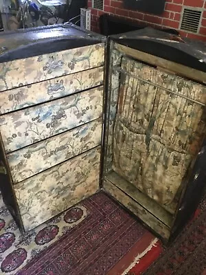 Antique Steamer Wardrobe Trunk “Herbert & Meisel”  • $900