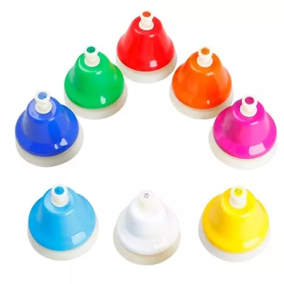 8 Tone Handbell Hand Bell Note Children Musical Toy Percussion Instrument • £33.19