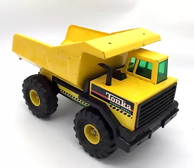 Tonka Toy Mighty Diesel Metal Tipper Truck Yellow 16  X 10  Preloved • £15