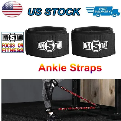 2 Packs Innstar Fitness D Ring Ankle Straps Cuffs Attachment For Legs Exercises • $8.99