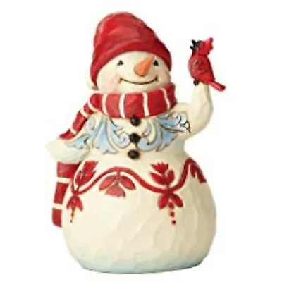 $32.90 • Buy Jim Shore PINT SIZED SNOWMAN WITH CARDINAL-MAKE A MELODY 4058803 NEW IN BOX