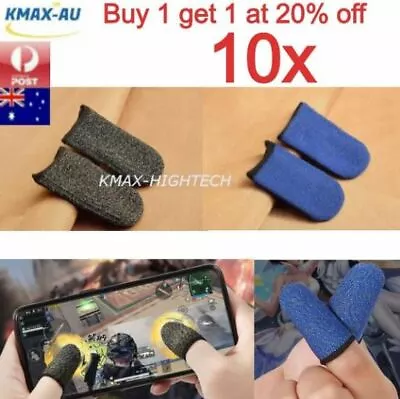 10 Pcs Sweat Proof Mobile Game Controller Finger Sleeve Touch Screen Gloves • $6.49