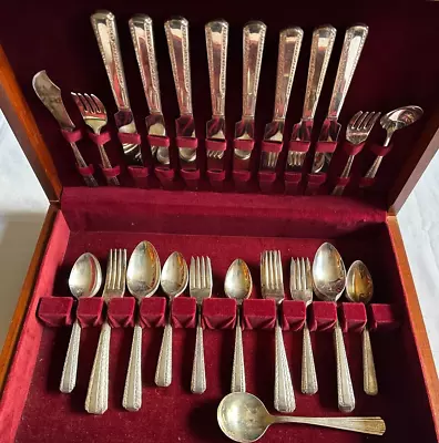 Williams Bros Silverware WB9 Design Set Of 50 Pieces With Original Storage Box • $80