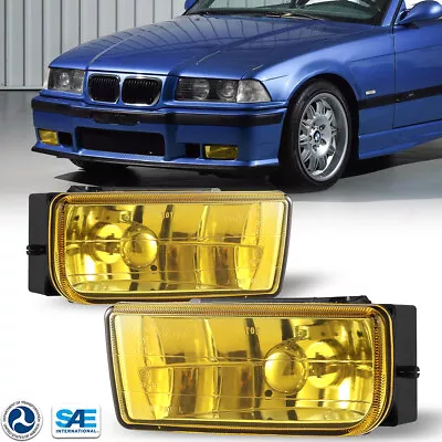 For 92-98 BMW 3 Series E36 M3 Fog Lights Driving Lamp Replacement Yellow Lens • $38.99