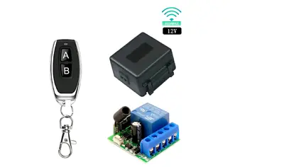 1 Channel Remote Control Transmitter Receiver Wireless Relay Switch Module 12V • £4.49