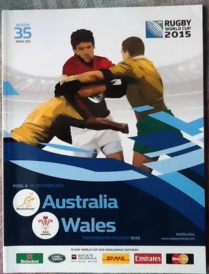 2015 RUGBY WORLD CUP  - Australia V Wales Programme • £4.99