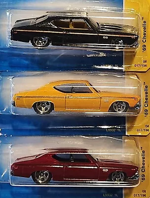 Hot Wheels Vhtf 2008 69 Chevelle Ss 396 First Edition Cars Black Yellow Red • $7.65