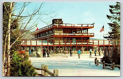 Mt Snow Vermont~Skiers At Summit House~Rental Shop~Snack Bar~Vintage Postcard • $3.70