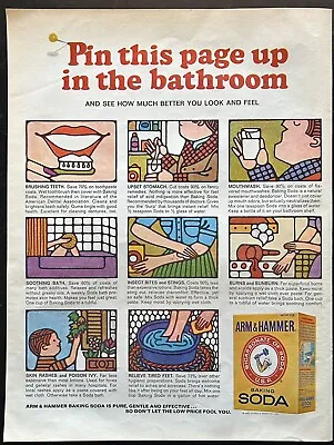 Vintage 1967 Arm & Hammer Baking Soda Pin Up Original LIFE Magazine Ad Ephemera • $11.04