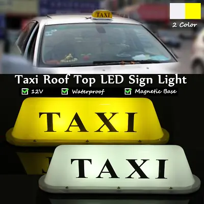 $29.99 • Buy DC12V Led Light Taxi Cab Roof Top Illuminated Sign Car Magnetic Waterproof Lamp