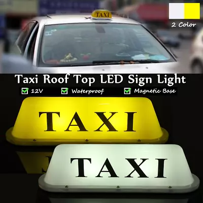 DC12V Led Light Taxi Cab Roof Top Illuminated Sign Car Magnetic Waterproof Lamp • $27.59