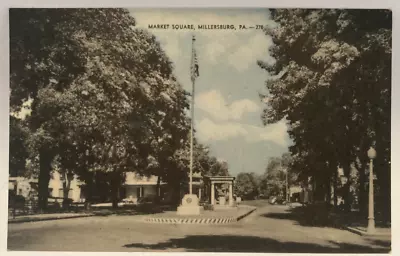 Market Square Millersburg PA Pennsylvania Unposted Vintage Postcard • $8.95