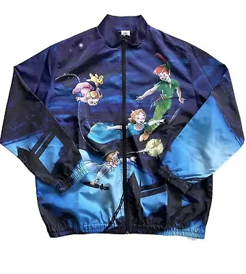 Disney Park 2023 Peter Pan Tinker Bell Windbreaker Jacket Adult Size Large NEW • $52