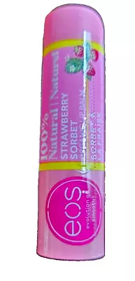 Eos 100% Natural & Organic Shea Lip Balm Stick - Strawberry Sorbet 0.14 Oz X2 • $9.42