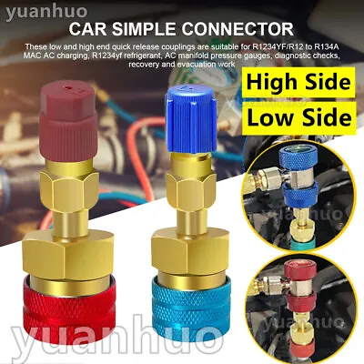 R1234YF To R134A Quick Coupler Adapter High Low Side Conversion Kit For Car A/C • $17.99