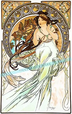 The Arts 1898 Music Vintage Poster Print Retro Style Art Nouveau Mucha  (a • $21.58