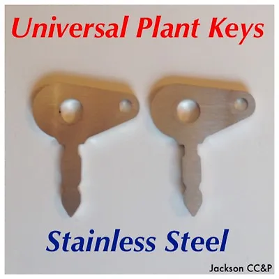  2x STAINLESS STEEL Universal Ignition Key For LUCAS 35670 JCB Massey Ferguson • £2.79