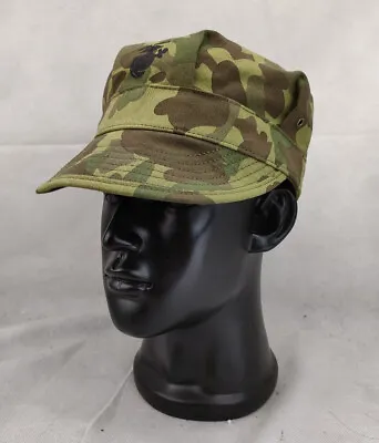 Ww2 Us Hbt Utility Cap Vintage Usmc Camouflage Marine Corps Field Hat Size M • $15.99