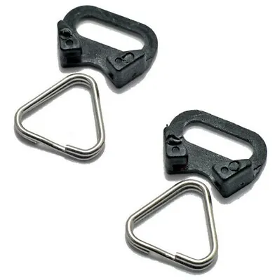 2 X Durable Triangular Split Rings + Back Protectors Camera Strap Attachments UK • £5.49