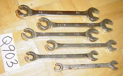 Mac Tools 6 Piece Sae. Combination Open-end Flare-nut Wrench Set 5/16 To 5/8 • $125