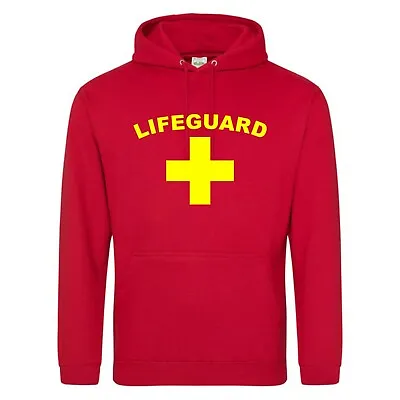 Lifeguard Hoodie Fancy Dress Costume Lifesaver Baywatch Surfing Unisex Top • £22.99