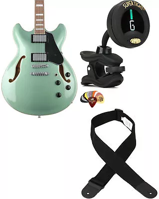 Ibanez AS73OLM + Snark ST-8 + Dunlop PVP101 + Levy's M8POLY-BLK Value Bundl • $482.92