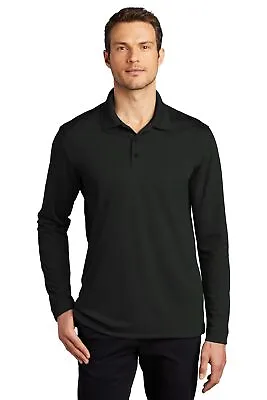 $17.84 • Buy Port Authority Mens Long Sleeve UV Micro-Mesh Long Sleeve Polo Shirt K110LS