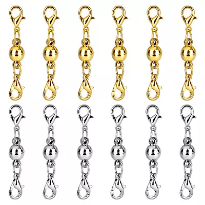 24X DIY Magnetic Lobster Claw Clasps Necklace Jewelry Bracelets Locking Extender • $9.48