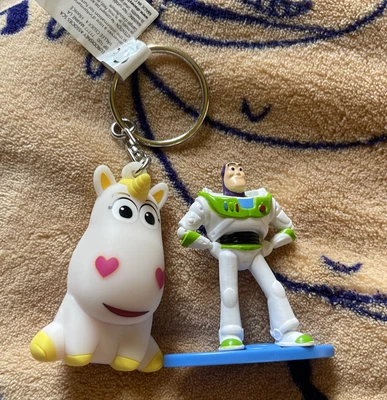£6.99 • Buy L) Disney Pixar Buzz Lightyear And Buttercup Keyring  Toy Story Bundle Figures