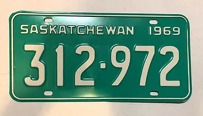 1969 Saskatchewan Canada License Plate Mint Condition • $20