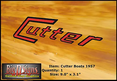 1957 Cutter Boats Vinyl Decal Set (Qty-1 ) 9.0  X 3.1  Each Truck Car • $9.99