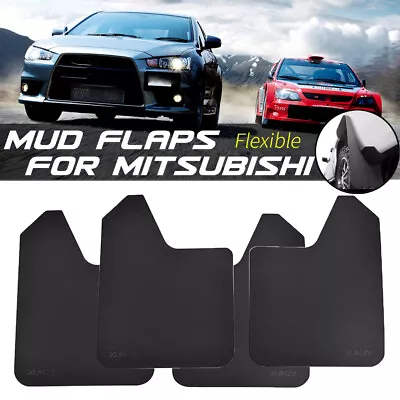 For Mitsubishi Rally Mud Flaps Splash Guards Mudguards Mudflap Fender Flexible • $25.99