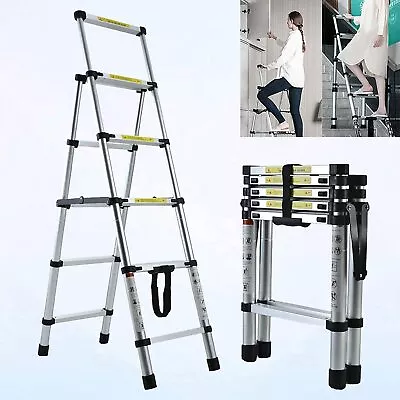 A-Frame Folding Telescopic Ladder 4+5 Steps Multi-Purpose Aluminium Anti-slip • $74.10