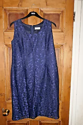 Rockabilly Blue Lace Pinup Girl Dress Size 18 Jackie O Bettie Page 50s/60s • £8