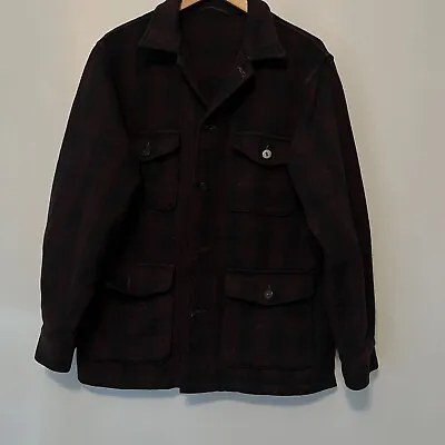 Vintage Field Stream Shirt Mens 38 Medium Shadow Plaid Wool Hunting Flannel USA • $44.99