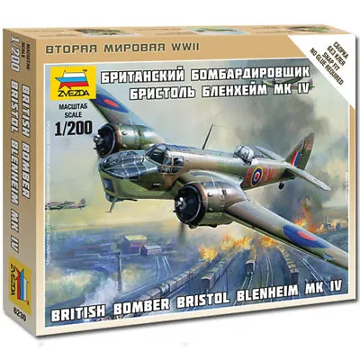 £8.95 • Buy ZVEZDA 6230 Bristol Blenheim MkIV WWII Bomber 1:200 Snap Fit Aircraft Model Kit