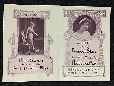 1910 THE EASIEST WAY 5x7  Touring Theater Flyer VG/FN 5.0 Frances Starr • $25.71