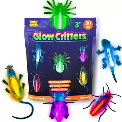 Glow Critters And Halloween Trick Or Treat Glow Skeletons And Pumpkins - Glow... • $18.95